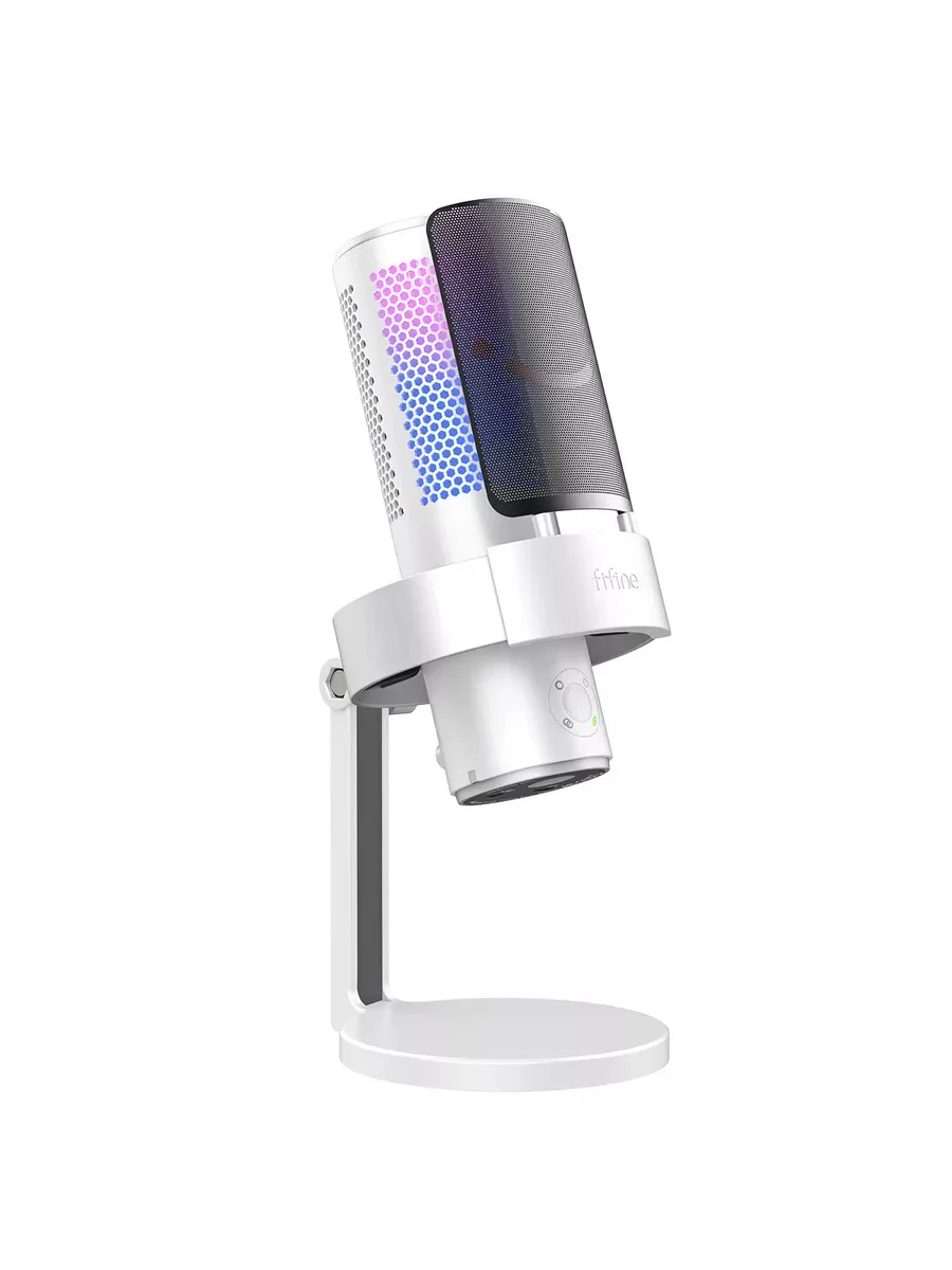Белый конденсаторный RGB USB-микрофон Fifine AmpliGame A9 белый микрофон для компьютера игровой