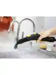 Черный комплект круглых щеток Karcher 2.863-264 для пароочистителей Karcher SC и SI, 4 шт