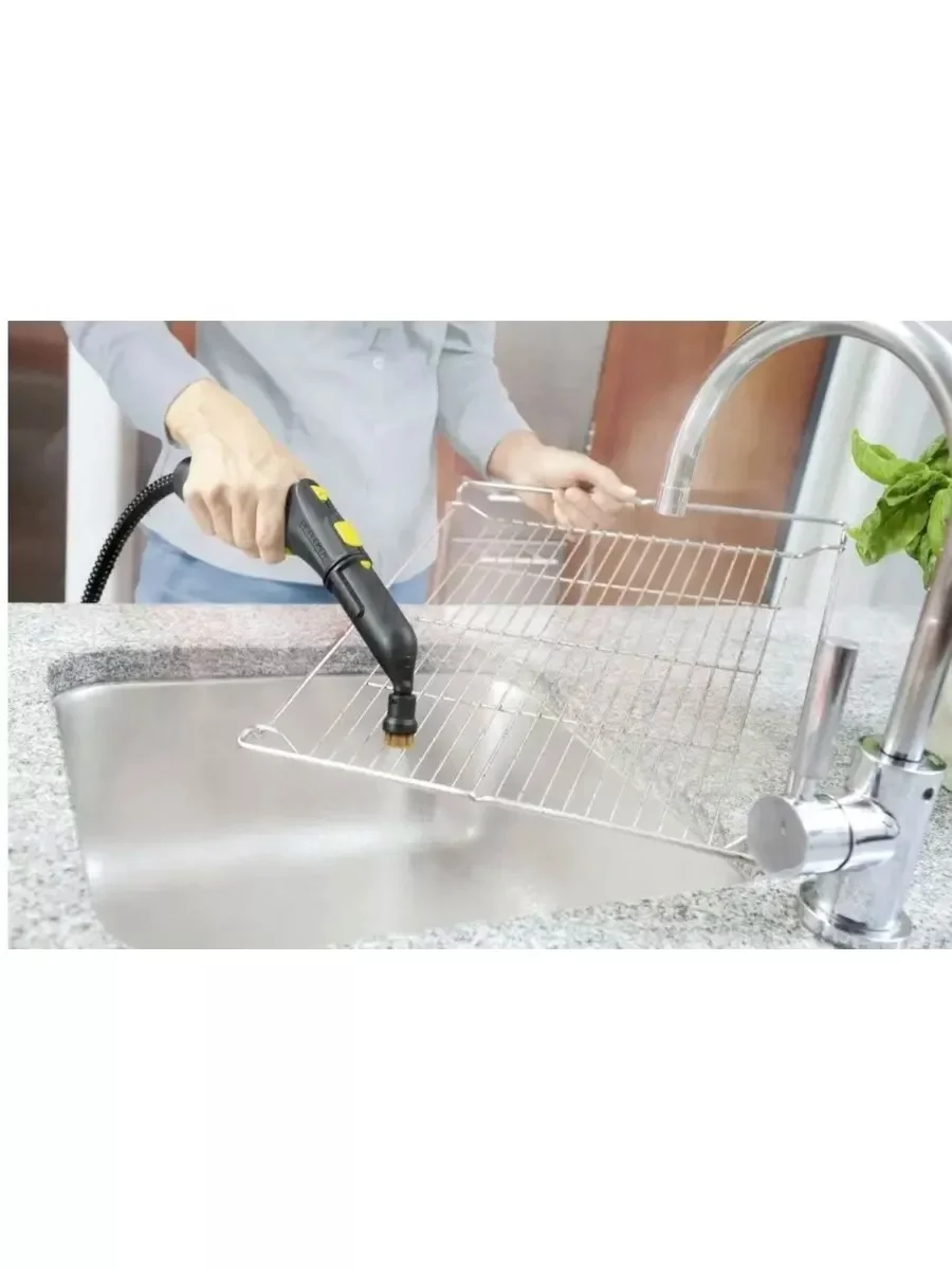 Черный комплект круглых щеток Karcher 2.863-264 для пароочистителей Karcher SC и SI, 4 шт