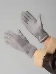 Женские перчатки с мехом и сенсорным пальцем
