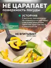 Черный шумовка, половник, лопатка для мяса, лопатки, комплект для приготовления