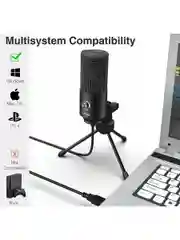 Черный конденсаторный студийный USB-микрофон FIFINE K669B компьютерный для стримов и конференций