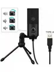 Черный конденсаторный студийный USB-микрофон FIFINE K669B компьютерный для стримов и конференций