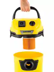 Желтый бытовой пылесос, строительный пылесос Karcher WD 3 P V-17/4/20 Workshop (1.628-175.0)