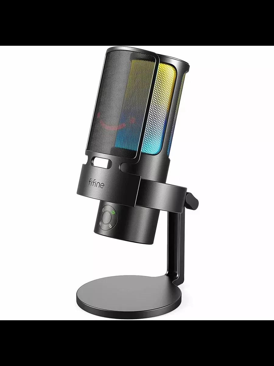 Черный конденсаторный RGB USB-микрофон Fifine AmpliGame A9 микрофон для компьютера игровой