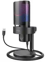 Черный конденсаторный RGB USB-микрофон Fifine AmpliGame A9 микрофон для компьютера игровой