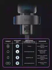 Черный конденсаторный RGB USB-микрофон Fifine AmpliGame A9 микрофон для компьютера игровой