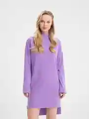 Сиреневый платье женское, кашемировое, лапша