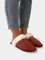 Бордовый тапочки домашние, женские, мужские