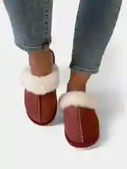 Бордовый тапочки домашние, женские, мужские