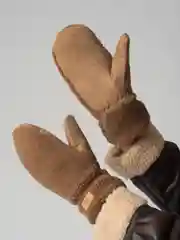 Женские теплые варежки с мехом