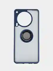 Синий чехол противоударный Tecno Camon 30 4G(Техно Камон 30), с металлической подставкой кольцом