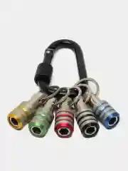 Держатель для бит шестигранных на 1/4" (5шт) с быстросъемным карабином