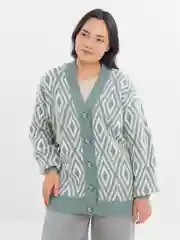 Оливковый кардиган женский