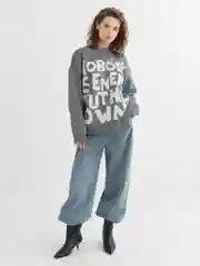 Oversized свитшот/свитер женский с принтом "Words"