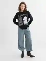 Черный лонгслив "Nirvana" оверсайз