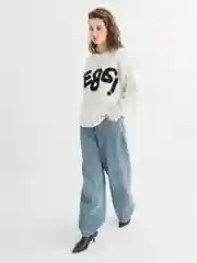 Oversized свитер из ангоры "Graffiti"