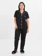 Черный пижама женская со штанами