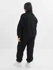 Черный костюм женский теплый, спортивный, двойка