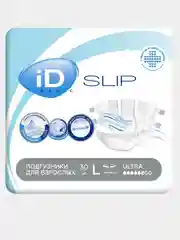 Памперсы для взрослых iD Slip Basic размер L  (100-150 см обхват талии) - 30 шт