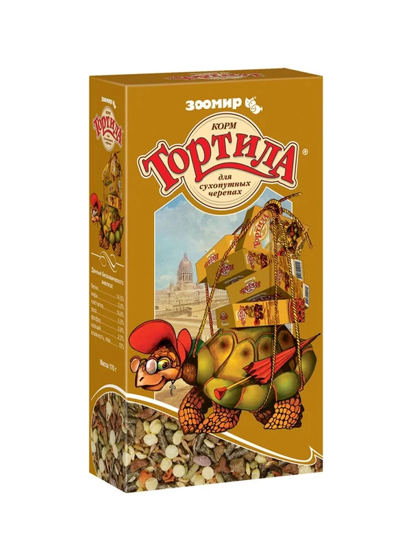 Корм для сухопутных черепах ТОРТИЛА, 170 г