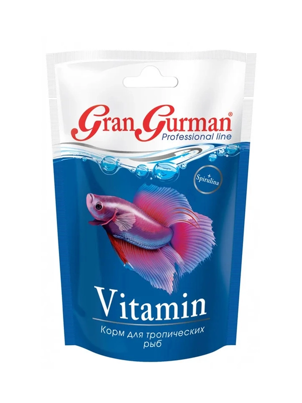 Гранулированный корм для тропических рыб Gran Gurman "Vitamin", пакет, 30 г