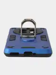 Синий чехол противоударный Realme 12 Pro /Realme 12 Pro +, с  металлической подставкой кольцом