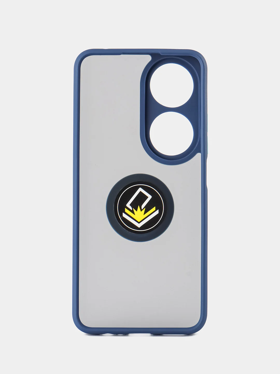 Синий чехол противоударный HONOR X7B (Хонор Икс 7Б), с металлической подставкой кольцом