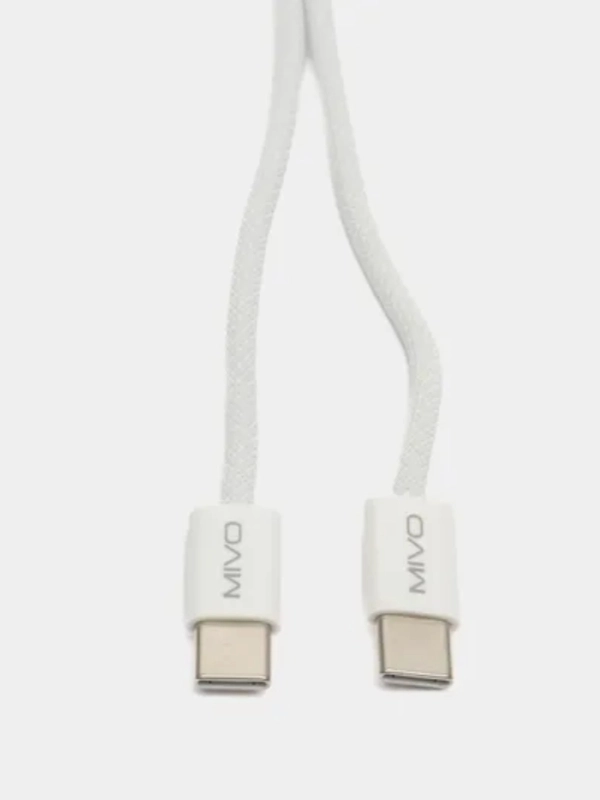 Кабель Type-C-Type-C Mivo MX-15L, нейлоновая оплетка, 1м (для Iphone 15)