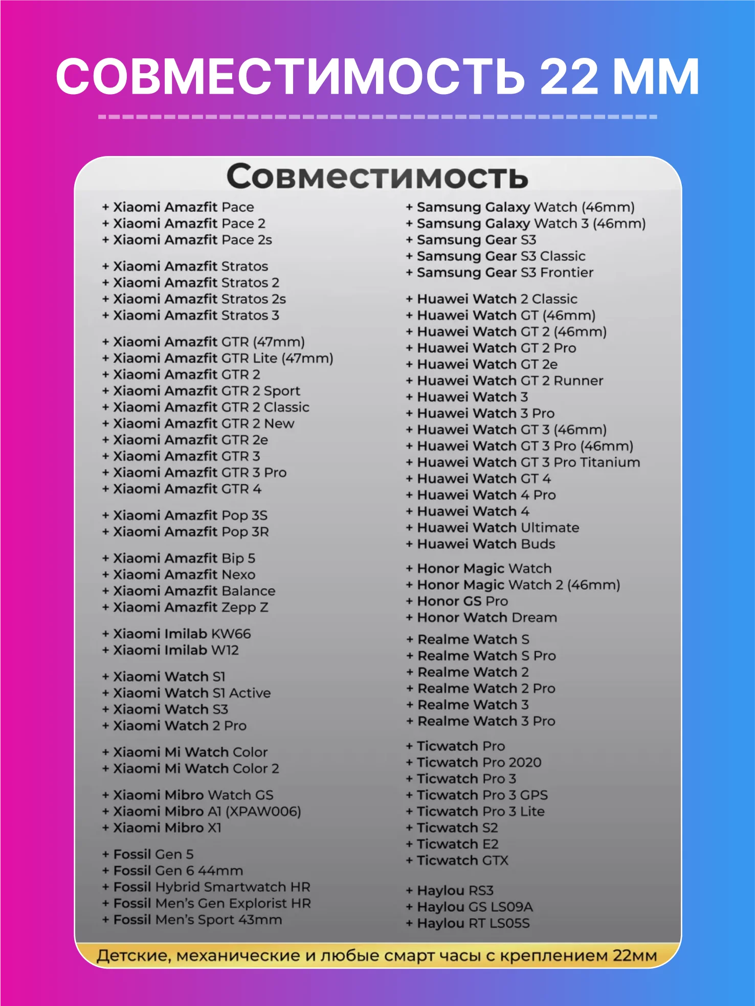 Черный ремешок для умных, смарт-часов металлический, миланская петля, 20, 22 мм браслет