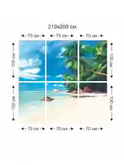 Фотообои бумажные Симфония "Райский уголок", 210х200 см