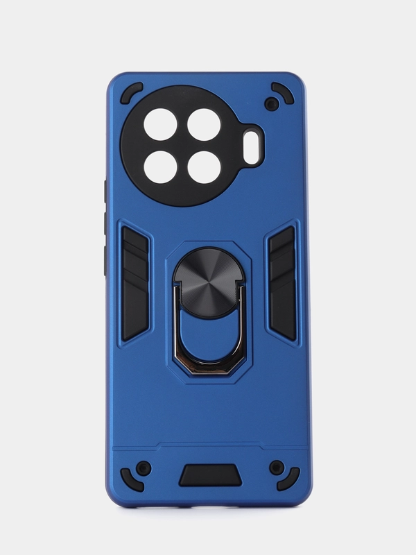 Чехол противоударный Tecno Spark 20 Pro + Plus с металлической подставкой кольцом