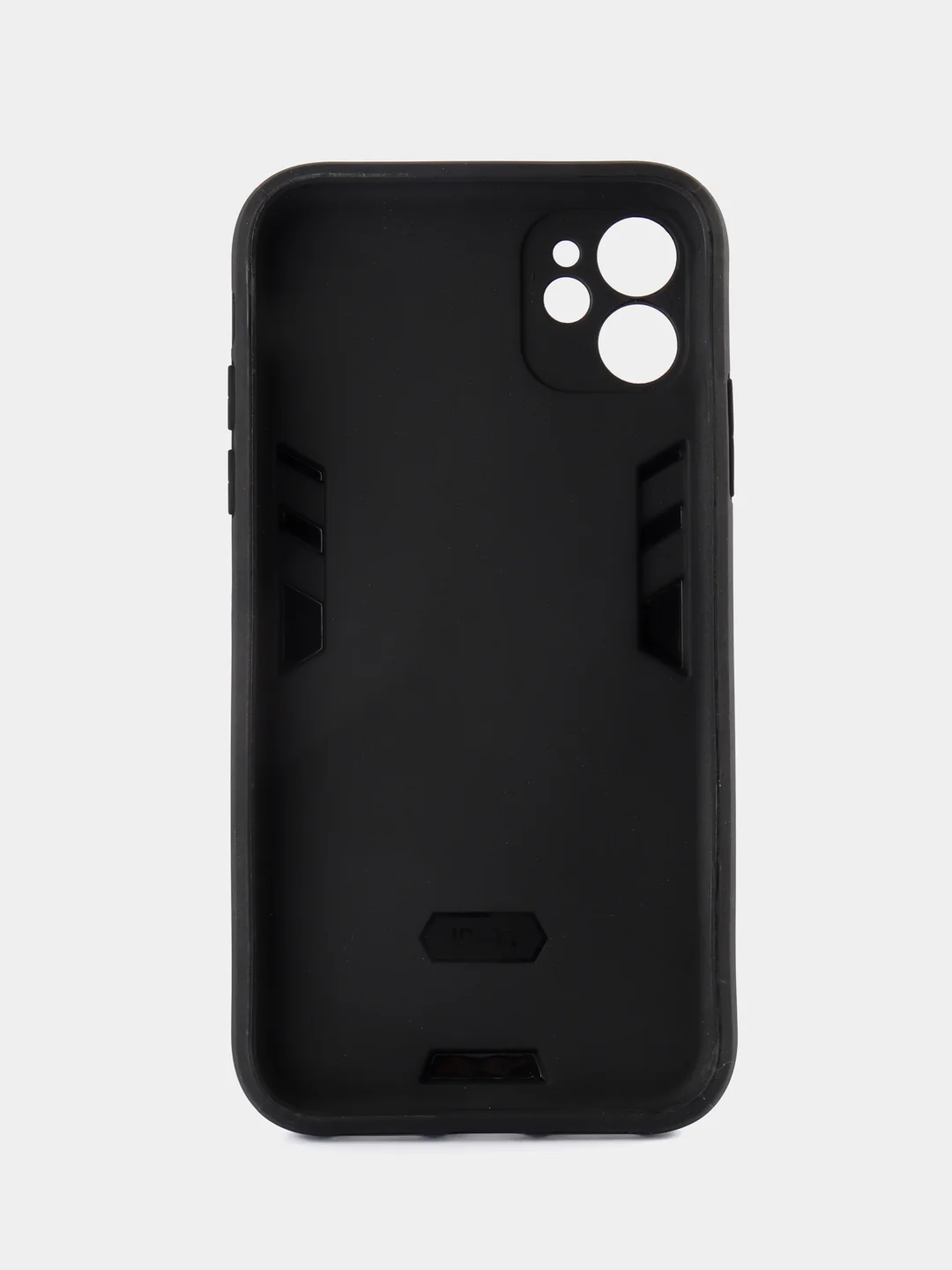 Синий чехол iPhone 11 (Айфон 11) противоударный, с металлической подставкой кольцом