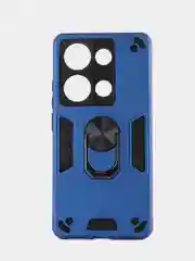 Синий чехол Xiaomi Redmi Note 13 Pro 4G/Poco M6 Pro 4G противоударный с подставкой кольцом