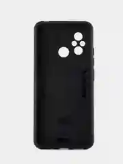 Синий чехол Xiaomi Redmi 12C / Poco C55 противоударный, с металлической подставкой кольцом