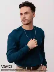 Синий лонгслив хлопок, набор 3 шт