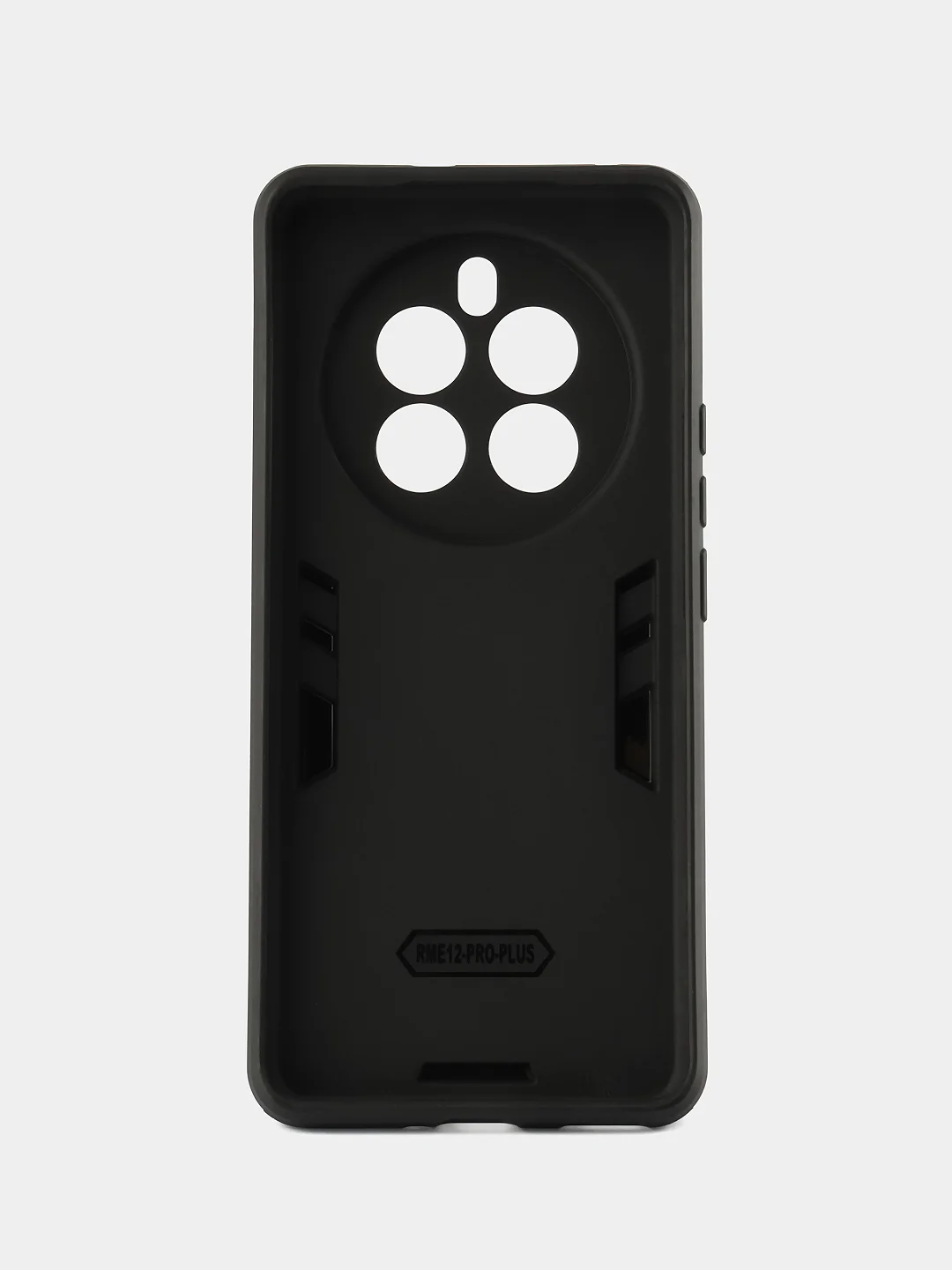 Черный чехол противоударный Realme 12 Pro /Realme 12 Pro +, с  металлической подставкой кольцом