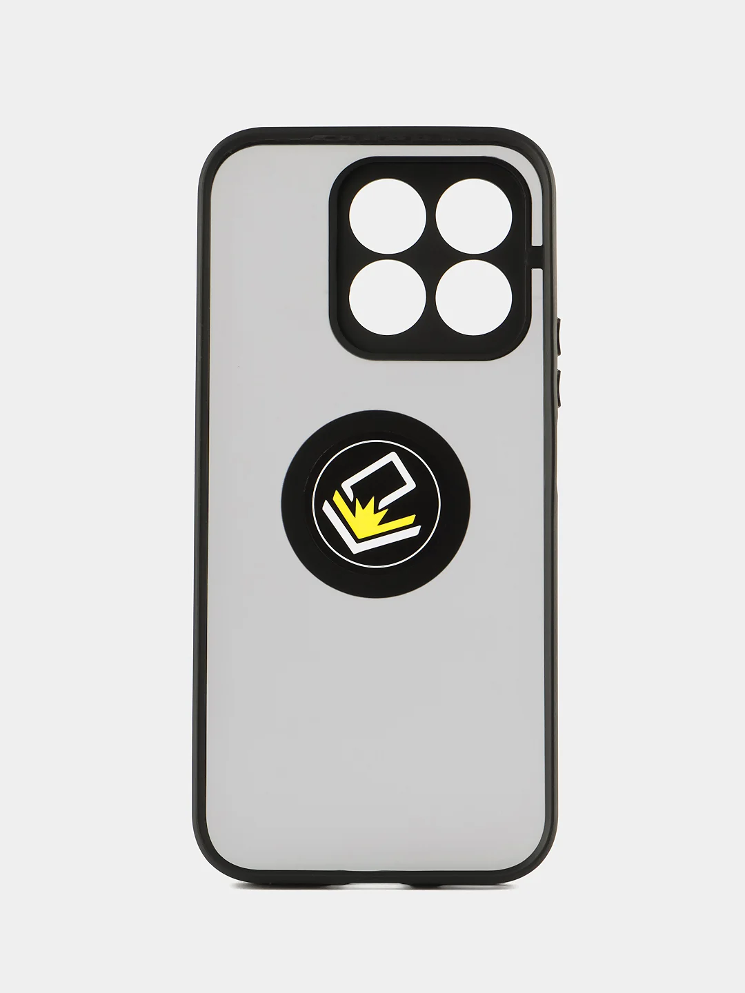 Черный чехол противоударный HONOR X8B (ХОНОР Х8Б), с металлической подставкой кольцом