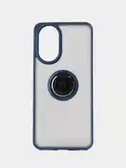 Синий чехол противоударный Realme C67 (Реалми С67), с металлической подставкой кольцом