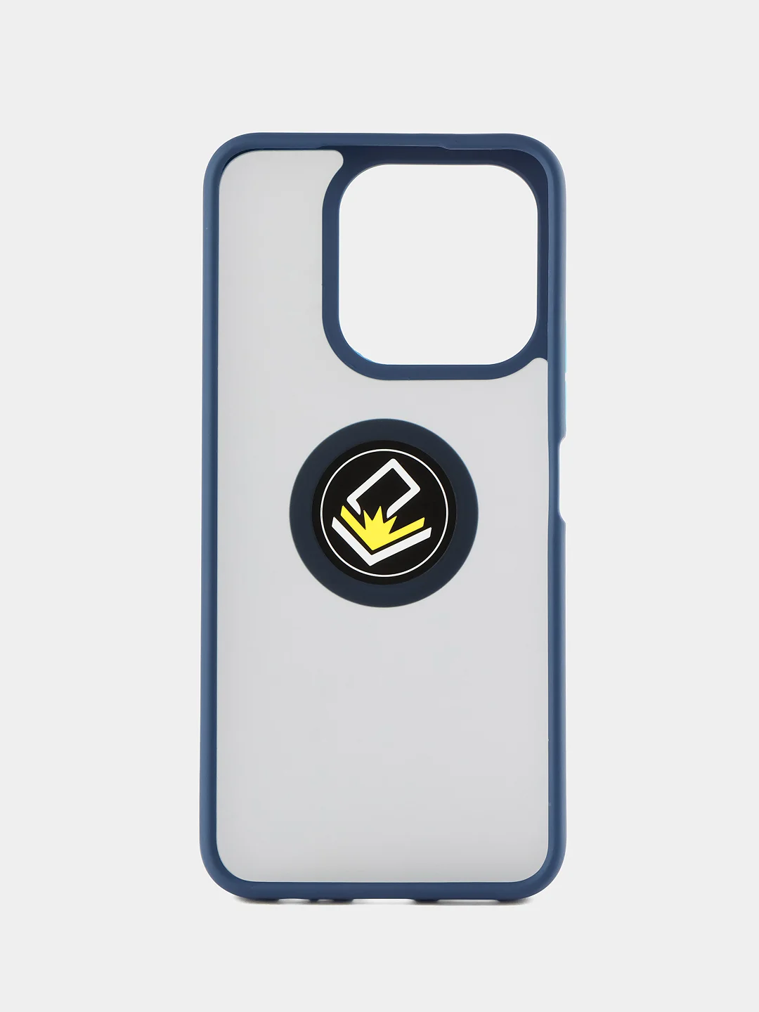 Синий чехол противоударный HONOR X6B (Хонор Х6Б), с металлической подставкой кольцом