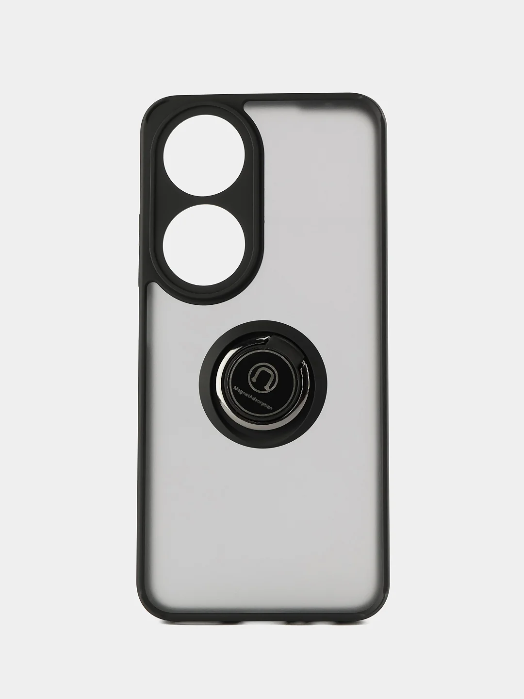 Черный чехол противоударный HONOR X7B (Хонор Икс 7Б), с металлической подставкой кольцом