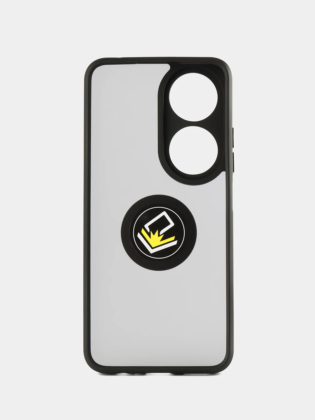 Черный чехол противоударный HONOR X7B (Хонор Икс 7Б), с металлической подставкой кольцом
