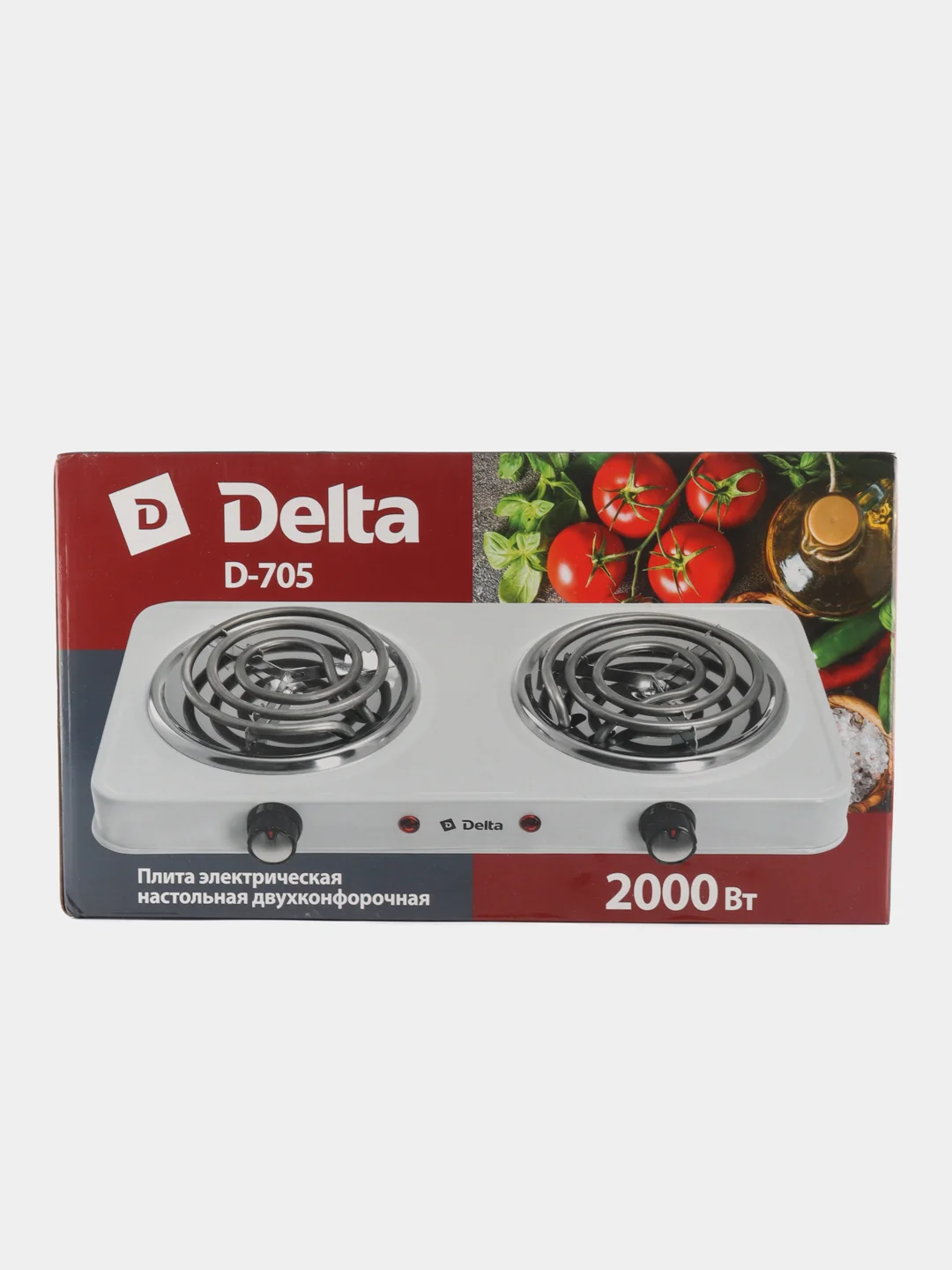 Эл.плита DELTA D-705 2-конф спираль белая