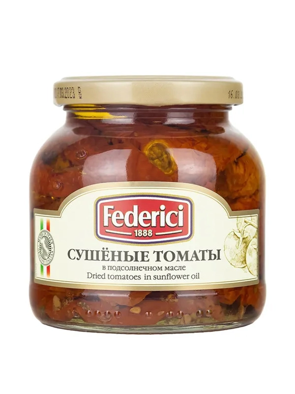 Сушеные томаты FEDERICI в подсолнечном масле, 280г