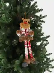 Новогодняя игрушка на елку мягкая из ткани подвесная
