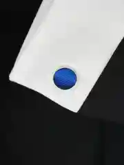 Запонки NEON со вставкой из ткани