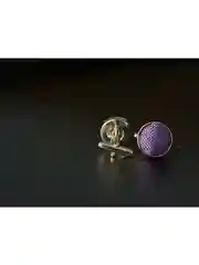 Запонки со вставкой из ткани