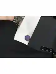 Запонки со вставкой из ткани