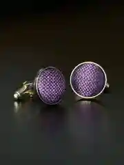 Запонки со вставкой из ткани