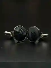 Запонки со вставкой из ткани